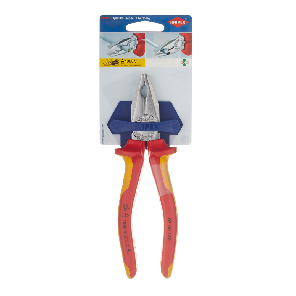 Плоскогубцы диэлектрические Knipex 180 мм (KN-0306180SB)