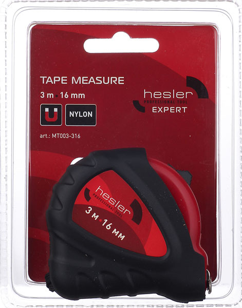 Рулетка Hesler с фиксатором 3 м x 16 мм