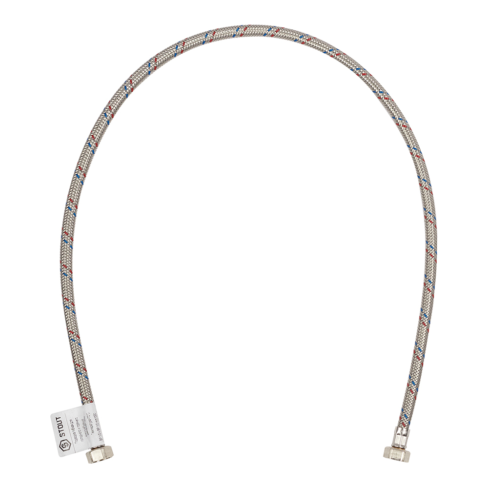 Подводка гибкая для воды Stout 1/2 ВР(г) х 1/2 ВР(г) 100 см (SHF 0119 081515)