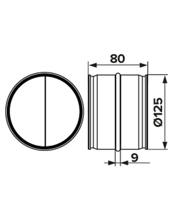 Клапан обратный Era стальной d125 мм