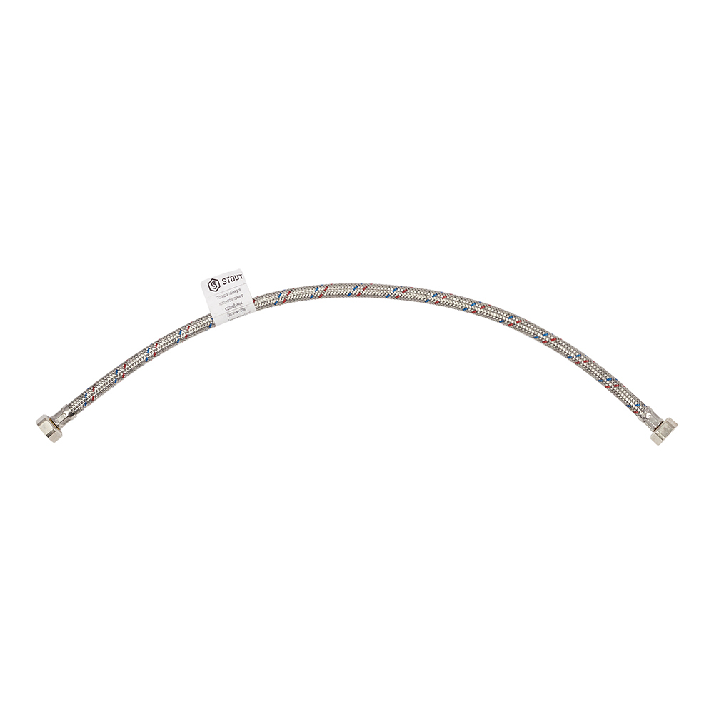 Подводка гибкая для воды Stout 1/2 ВР(г) х 1/2 ВР(г) 60 см (SHF 0117 081515)