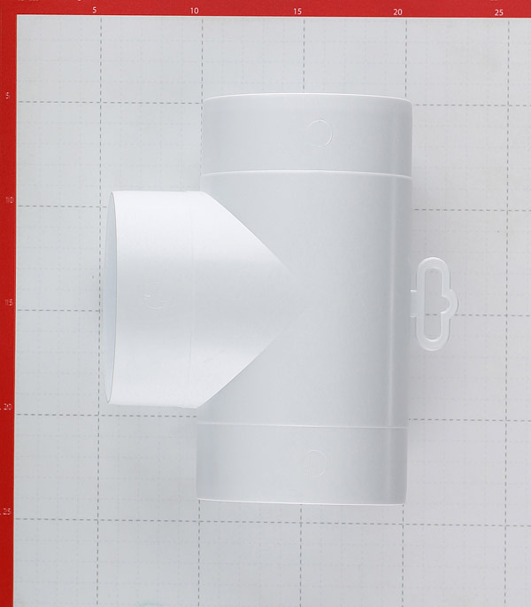 Тройник для круглых воздуховодов ERA пластиковый d100 мм 90°