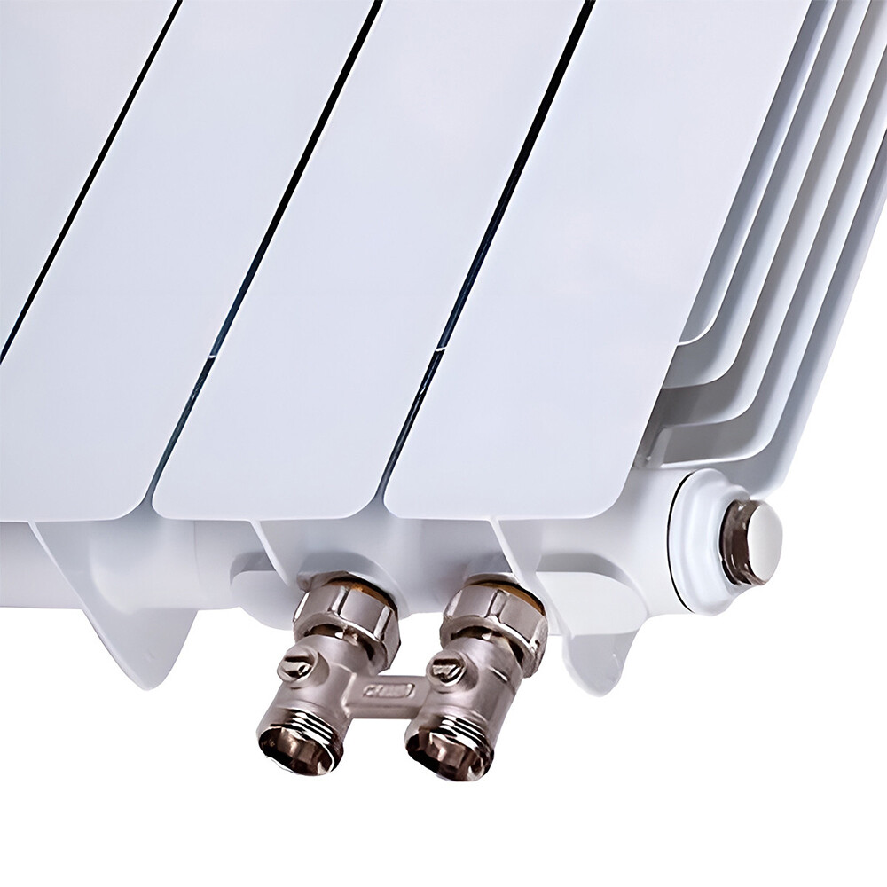 Радиатор биметаллический Rifar Base Ventil 500 мм 6 секций 3/4 нижнее левое подключение белый