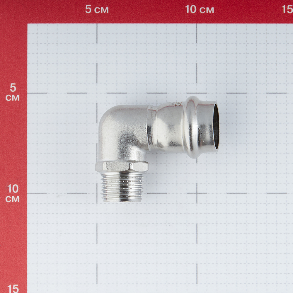 Угол VALTEC (VTi.953.I.002204) 90° 22 мм х 1/2 НР нержавеющая сталь