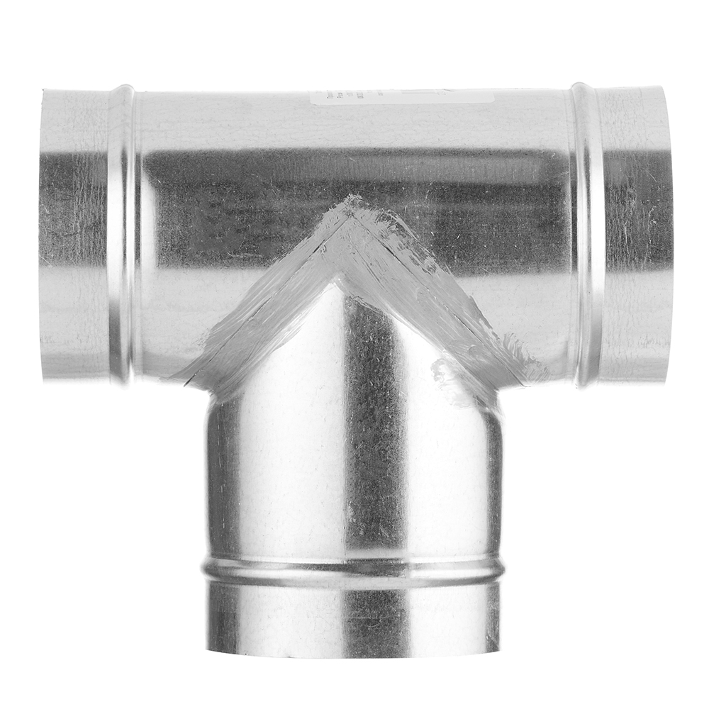 Тройник для круглых воздуховодов d100 мм 90° оцинкованный