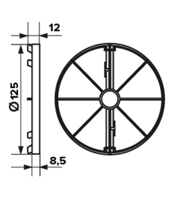 Клапан обратный Era пластиковый d125 мм