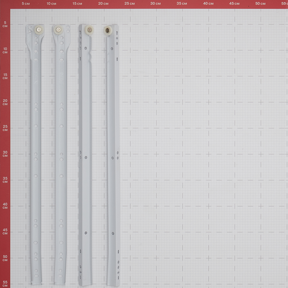 Направляющие роликовые 500х1,1 мм белые (1 комплект)