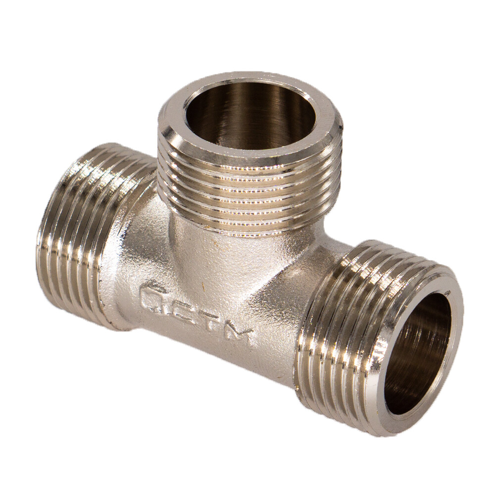 Тройник 1/2 НР(ш) х 1/2 НР(ш) х 1/2 НР(ш) латунный