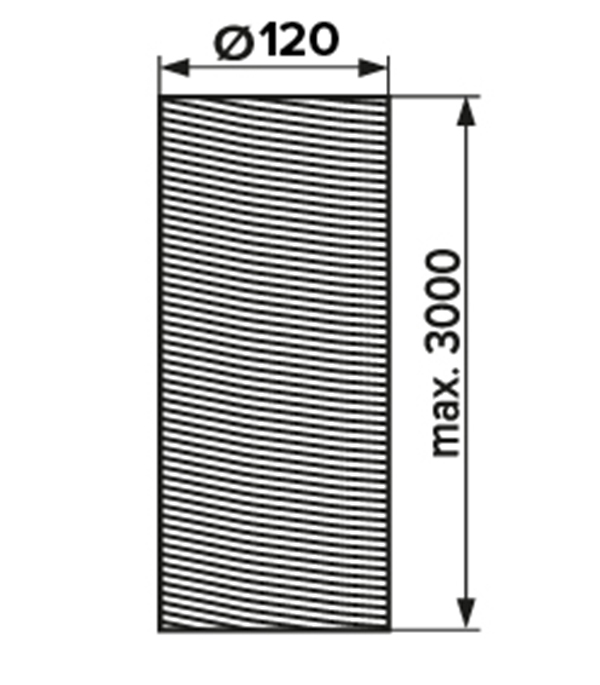 Воздуховод гибкий гофрированный Era алюминиевый d120 мм 3 м