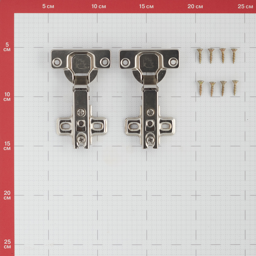 Петля мебельная Slide-on 110° накладная с ответной планкой (2 шт.)
