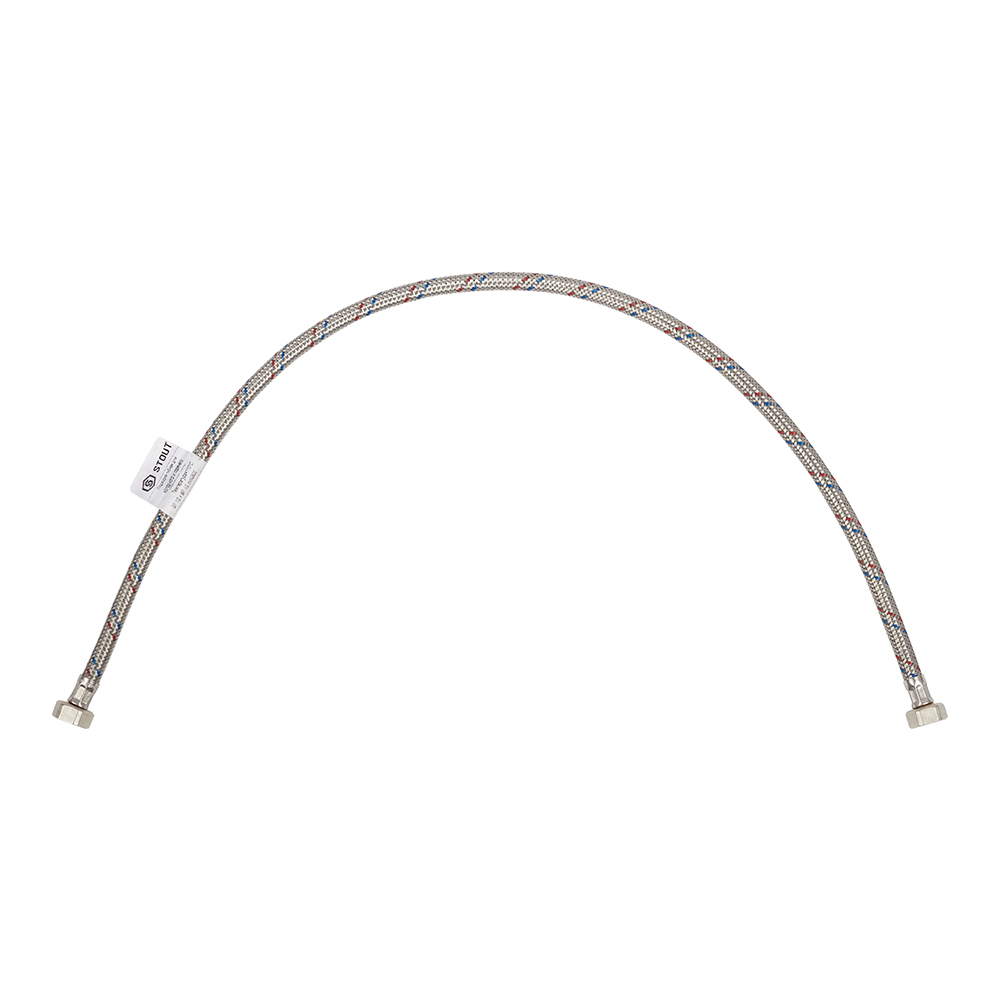 Подводка гибкая для воды Stout 1/2 ВР(г) х 1/2 ВР(г) 80 см (SHF 0118 081515)