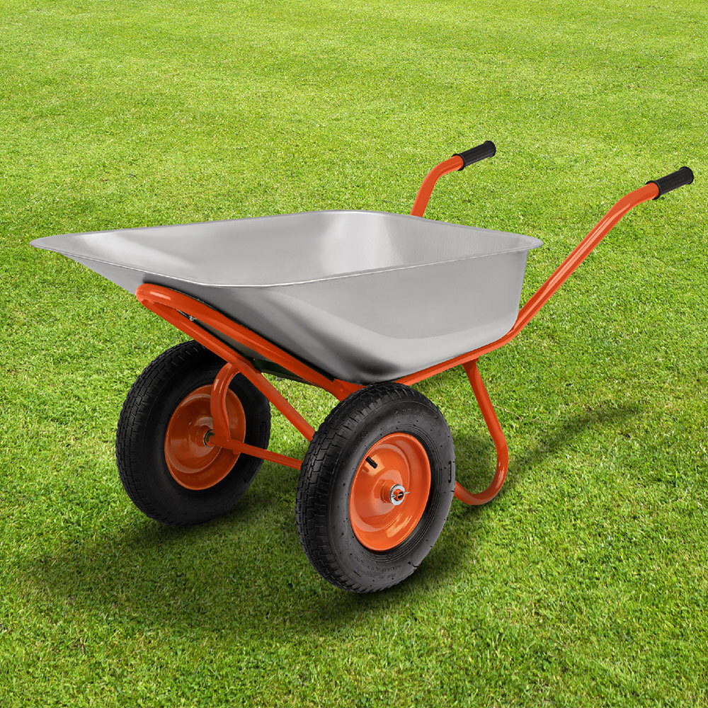 Тачка садово-строительная двухколесная Строймаш 90 л 250 кг (17033/17010)