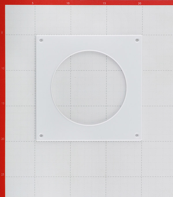 Накладка для круглых воздуховодов настенная Era пластиковая 150х150 мм d100 мм