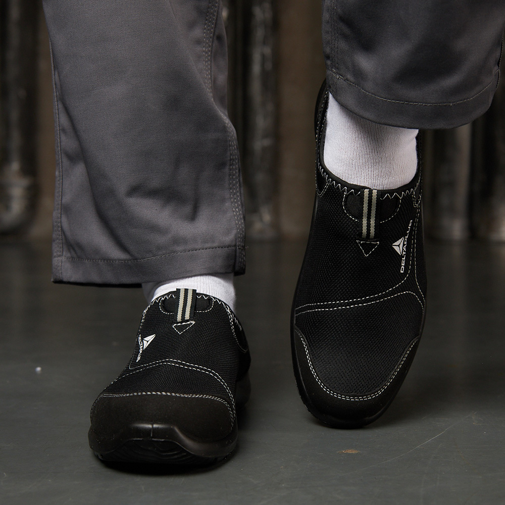 Полуботинки рабочие хлопок/полиэстер с защитным подноском и стелькой размер 44 черные Delta Plus Miami (MIAMISPNO44)