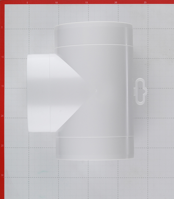 Тройник для круглых воздуховодов Era пластиковый d125 мм 90°