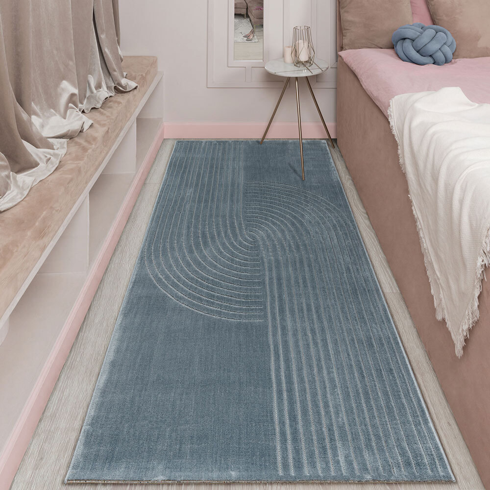 Ковер 2х3 м прямоугольный Soft голубой