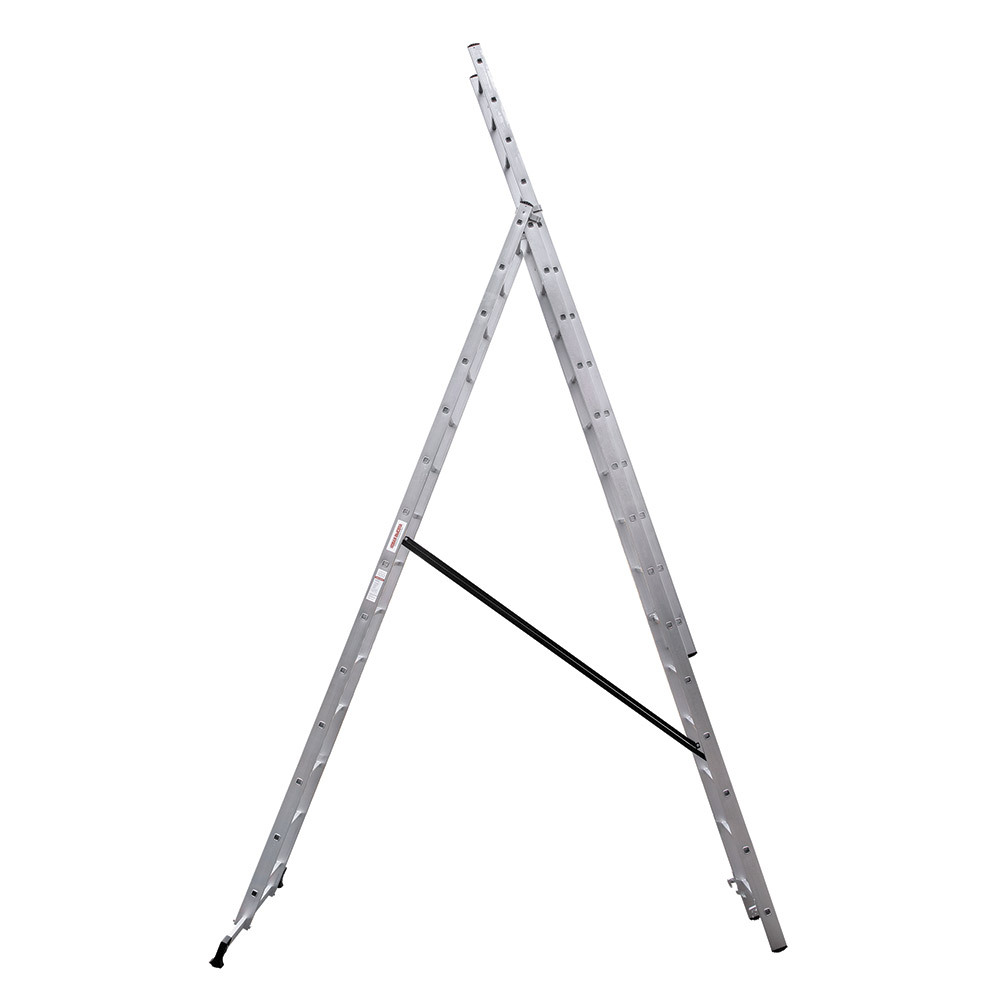 Лестница алюминиевая трансформер трехсекционная 14 ступеней Новая высота бытовая