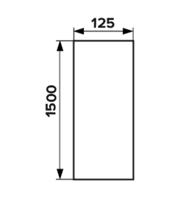 Воздуховод Era круглый пластиковый d125 мм 1,5 м