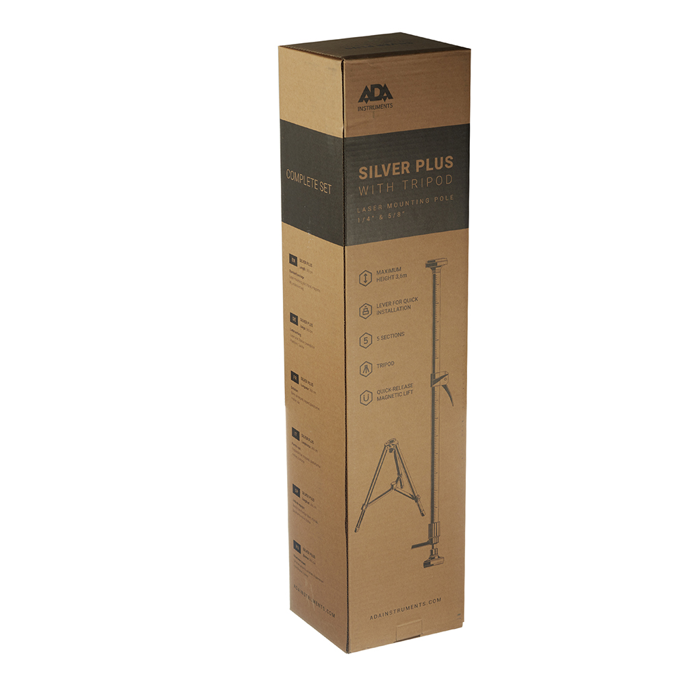 Штатив-штанга ADA Silver PLUS (А00556) для нивелиров телескопический 3,6 м