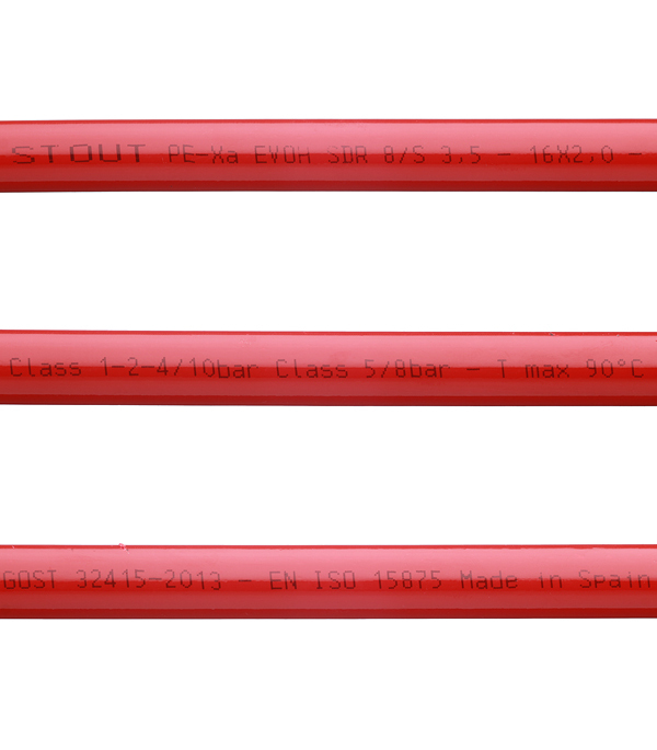 Труба для теплого пола PE-Xa Stout 16х2 мм из сшитого полиэтилена PN10 (200 м) (SPX-0002-001620)