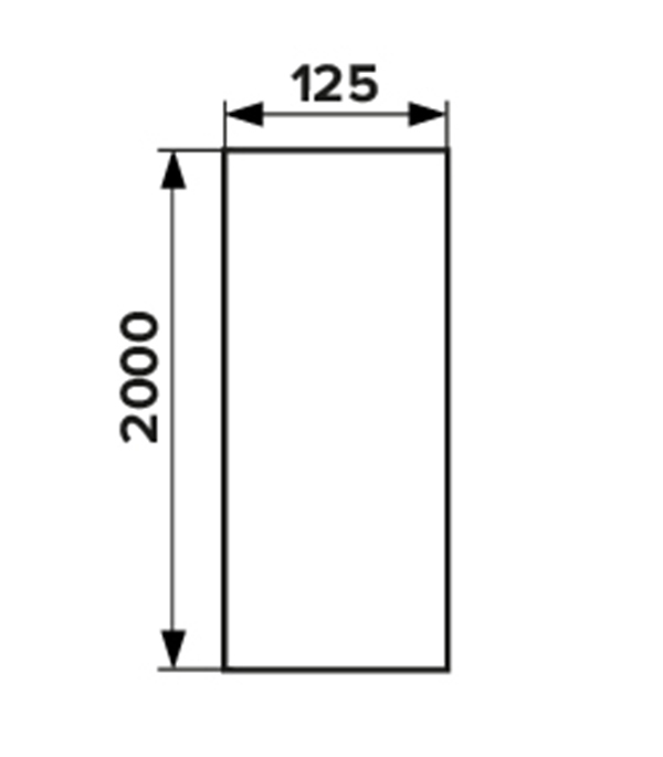 Воздуховод Era круглый пластиковый d125 мм 2 м