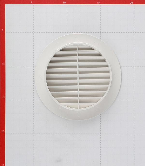 Решетка вентиляционная пластиковая наружная Era РКН d136 мм с фланцем d100 мм белая