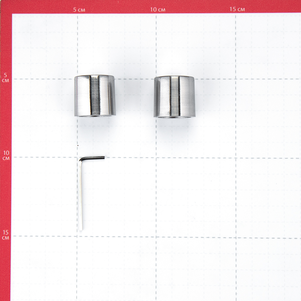 Наконечник Цилиндр d 20 мм серебро 2 шт.