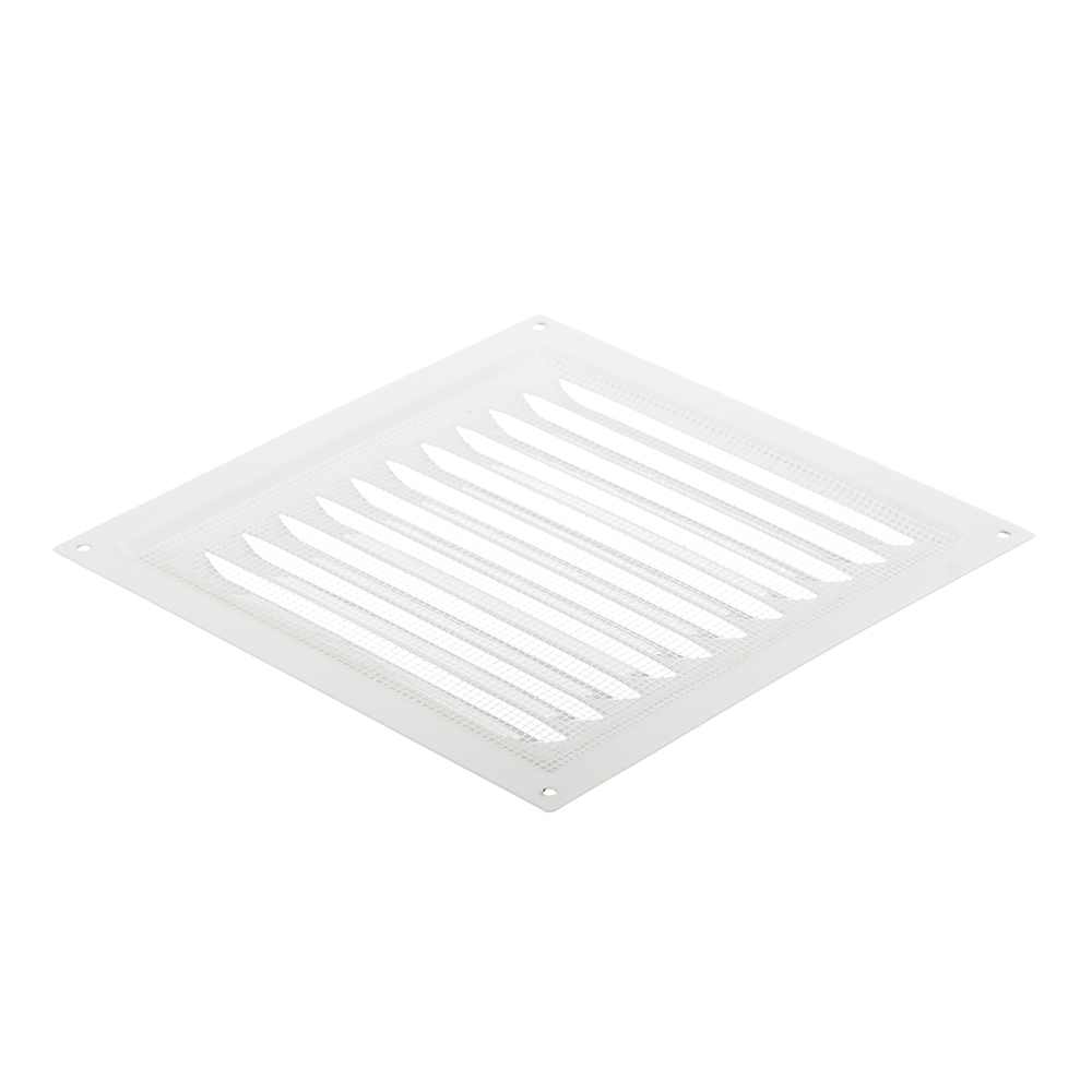 Решетка вентиляционная стальная Era 200х200 мм с сеткой белая