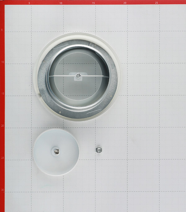 Анемостат вытяжной Era Pro регулируемый стальной с полимерным покрытием d100 мм белый