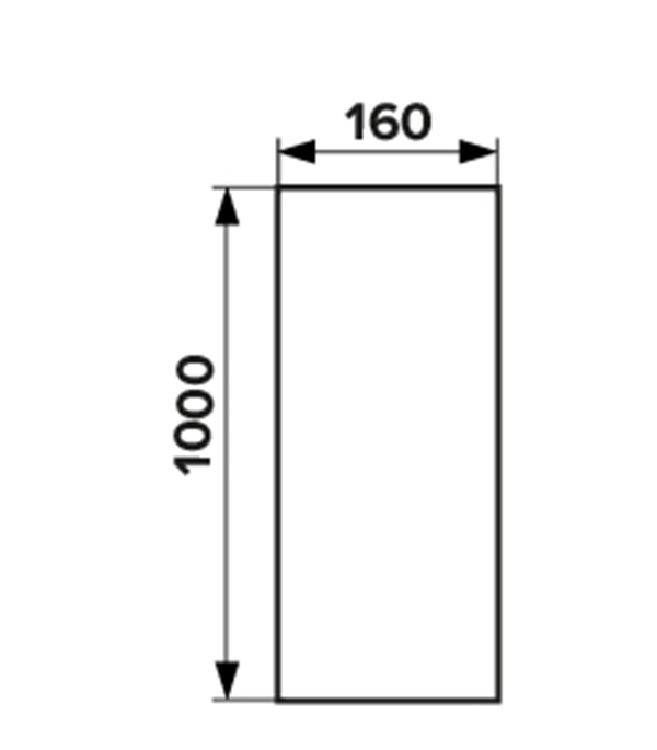 Воздуховод ERA круглый пластиковый d160 мм 1 м