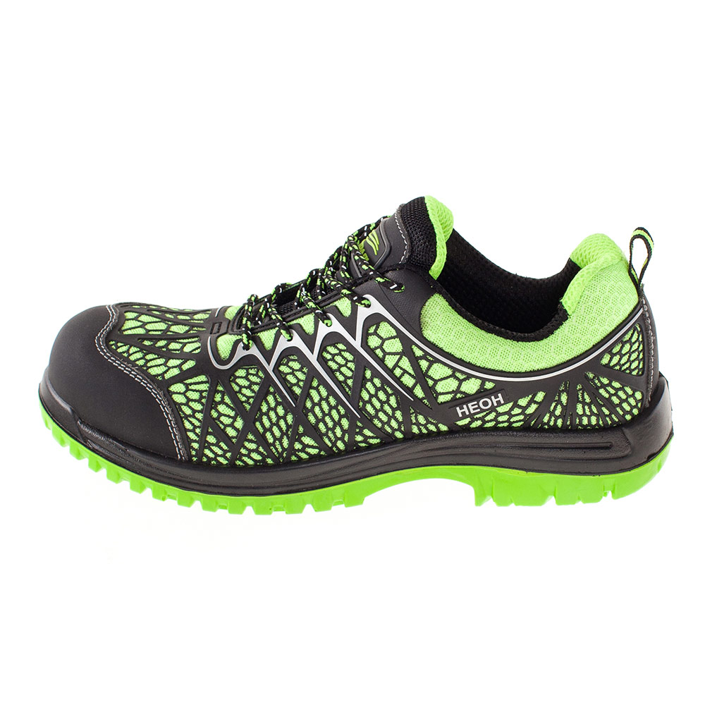 Полуботинки рабочие текстильные со светоотражающими элементами размер 44 зеленые Мистраль Неон (130168)