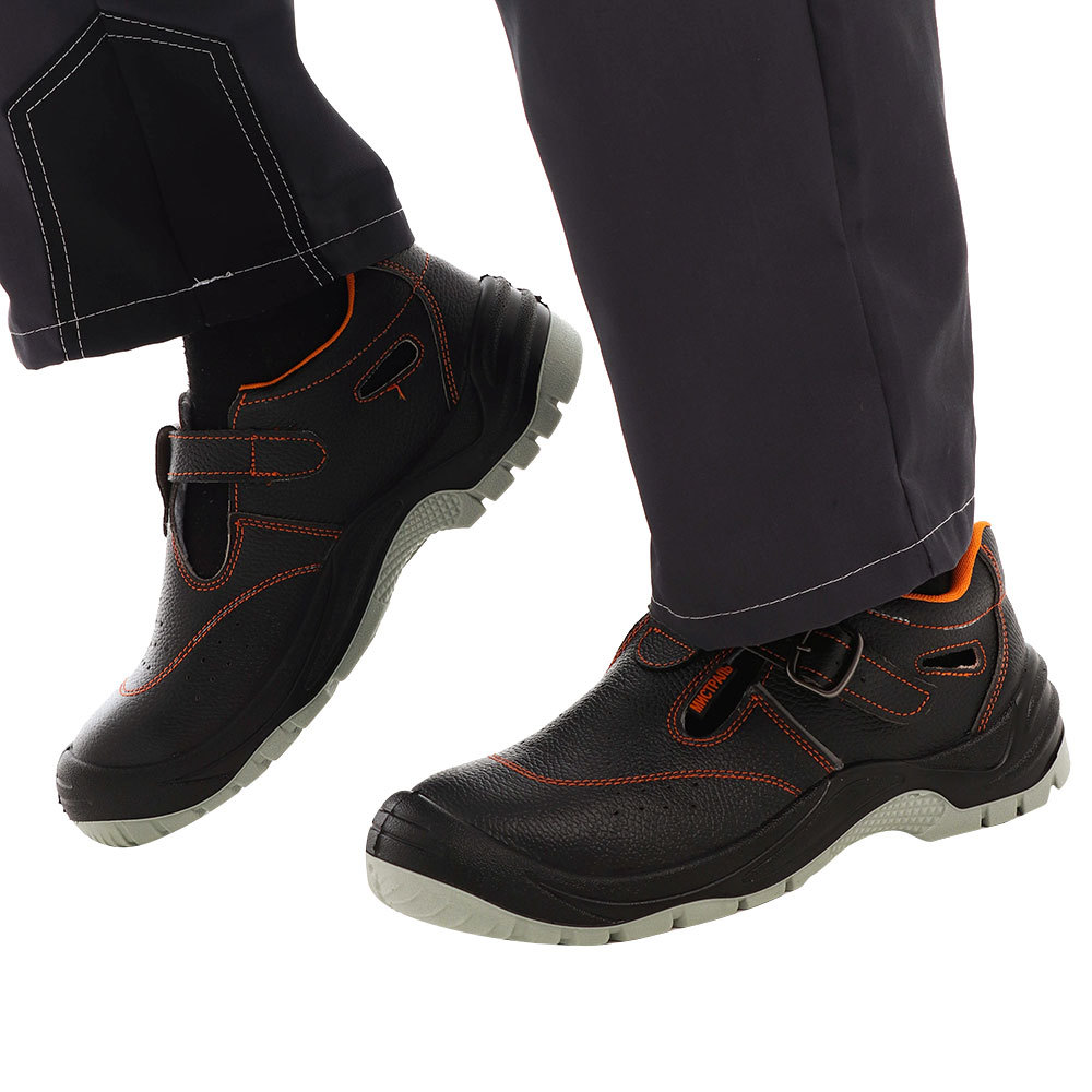 Сандалии рабочие кожаные размер 41 черные Мистраль