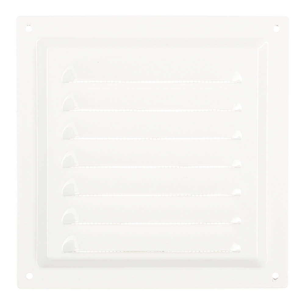 Решетка вентиляционная стальная Era 150х150 мм с сеткой белая