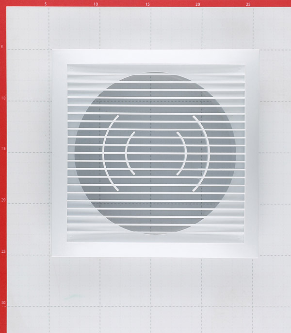 Решетка вентиляционная пластиковая торцевая Era РСФ 200х200 мм с фланцем d160 мм белая