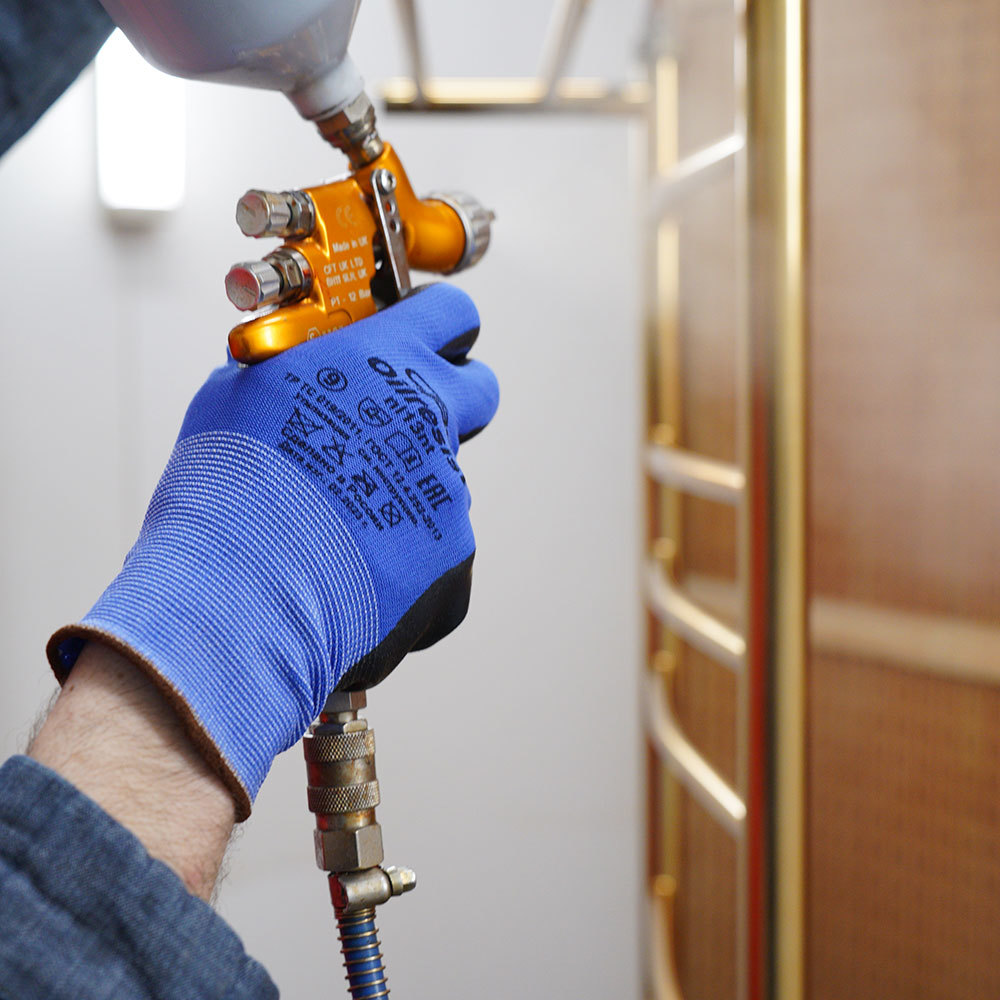 Перчатки полиэфирные маслобензостойкие нитрильный латекс СВС Ойлрезист 9 (L) (23-103)