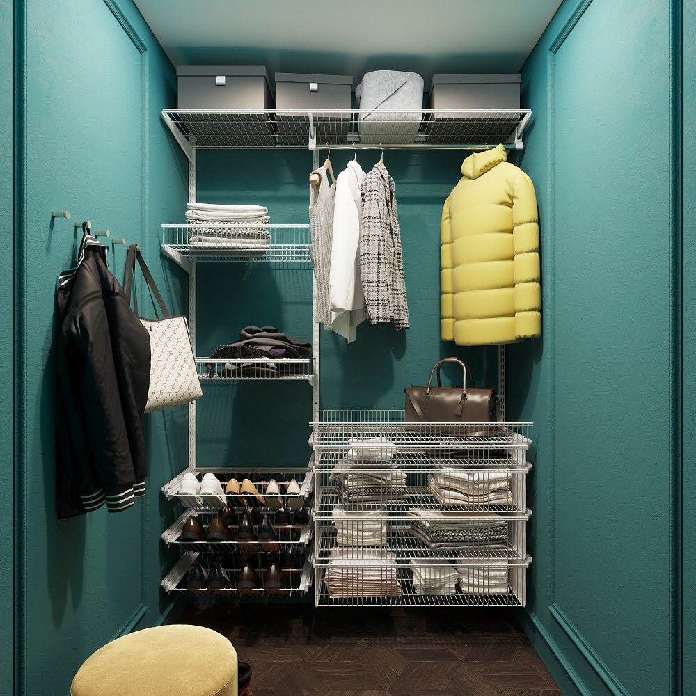 Полка сетчатая металлическая белая 603х406 мм Титан-GS