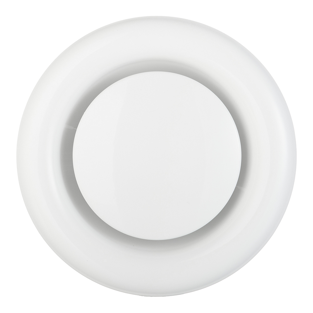 Анемостат вытяжной Era Pro регулируемый стальной с полимерным покрытием d125 мм белый