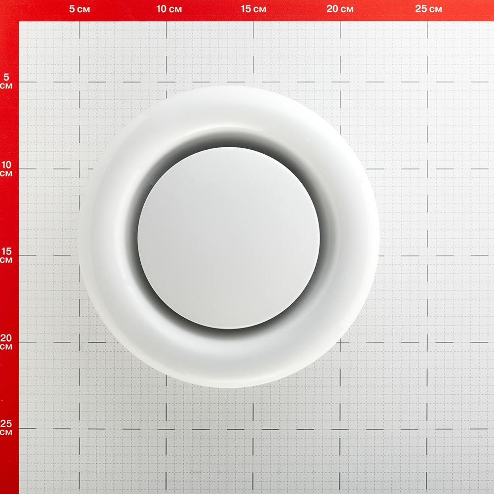 Анемостат вытяжной Era Pro регулируемый стальной с полимерным покрытием d125 мм белый