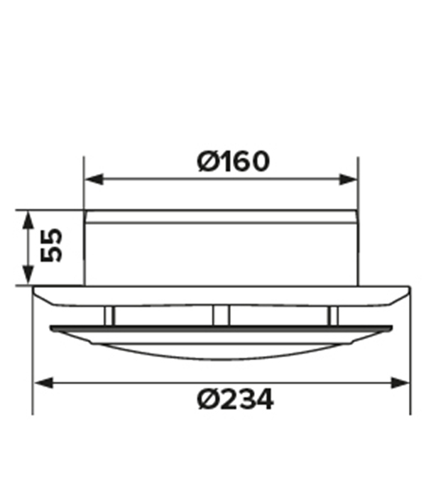 Анемостат вытяжной регулируемый Era с фланцем d160 мм белый