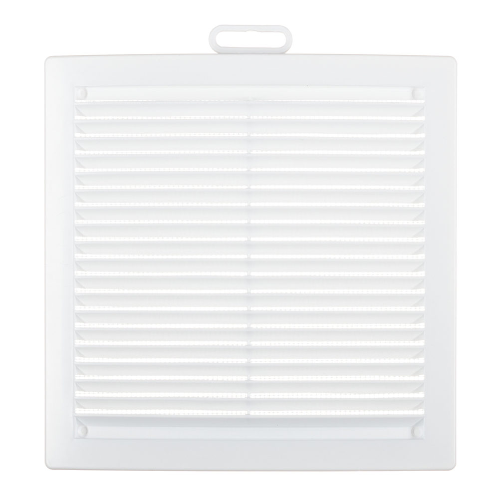 Решетка вентиляционная пластиковая приточно-вытяжная Era РЦ 200х200 мм с сеткой белая