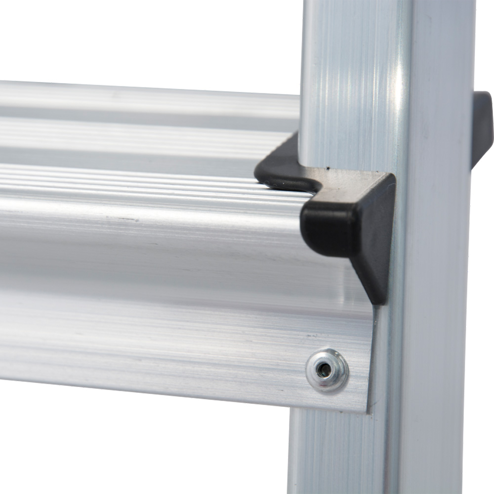 Стремянка алюминиевая 6 ступеней 80 мм с лотком-органайзером 1,25 м Krause