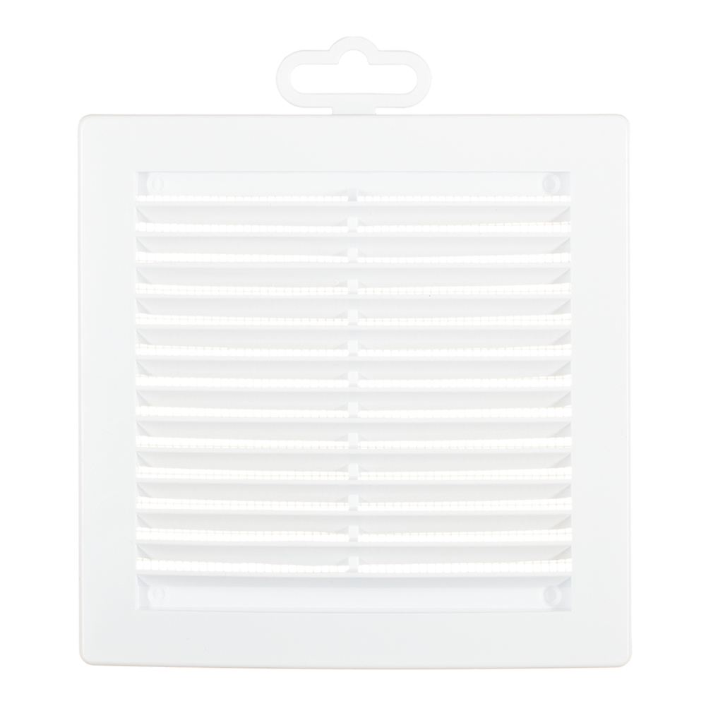 Решетка вентиляционная пластиковая приточно-вытяжная Era РЦ 150х150 мм с сеткой белая