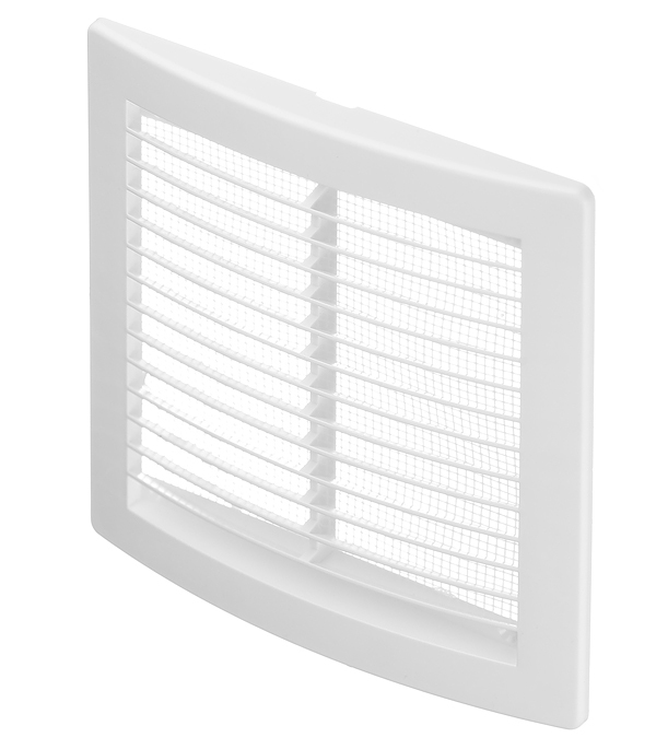 Решетка вентиляционная пластиковая приточно-вытяжная Era РЦ 150х150 мм с сеткой белая