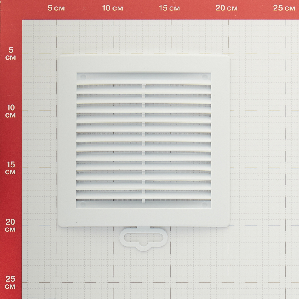 Решетка вентиляционная пластиковая приточно-вытяжная Era РЦ 150х150 мм с сеткой белая