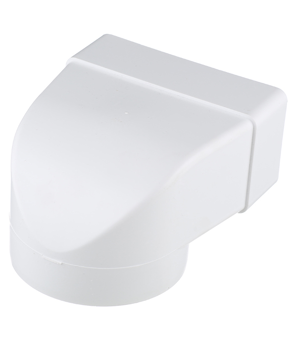 Соединитель угловой пластиковый для плоских воздуховодов 60х120 мм с круглыми d100 мм