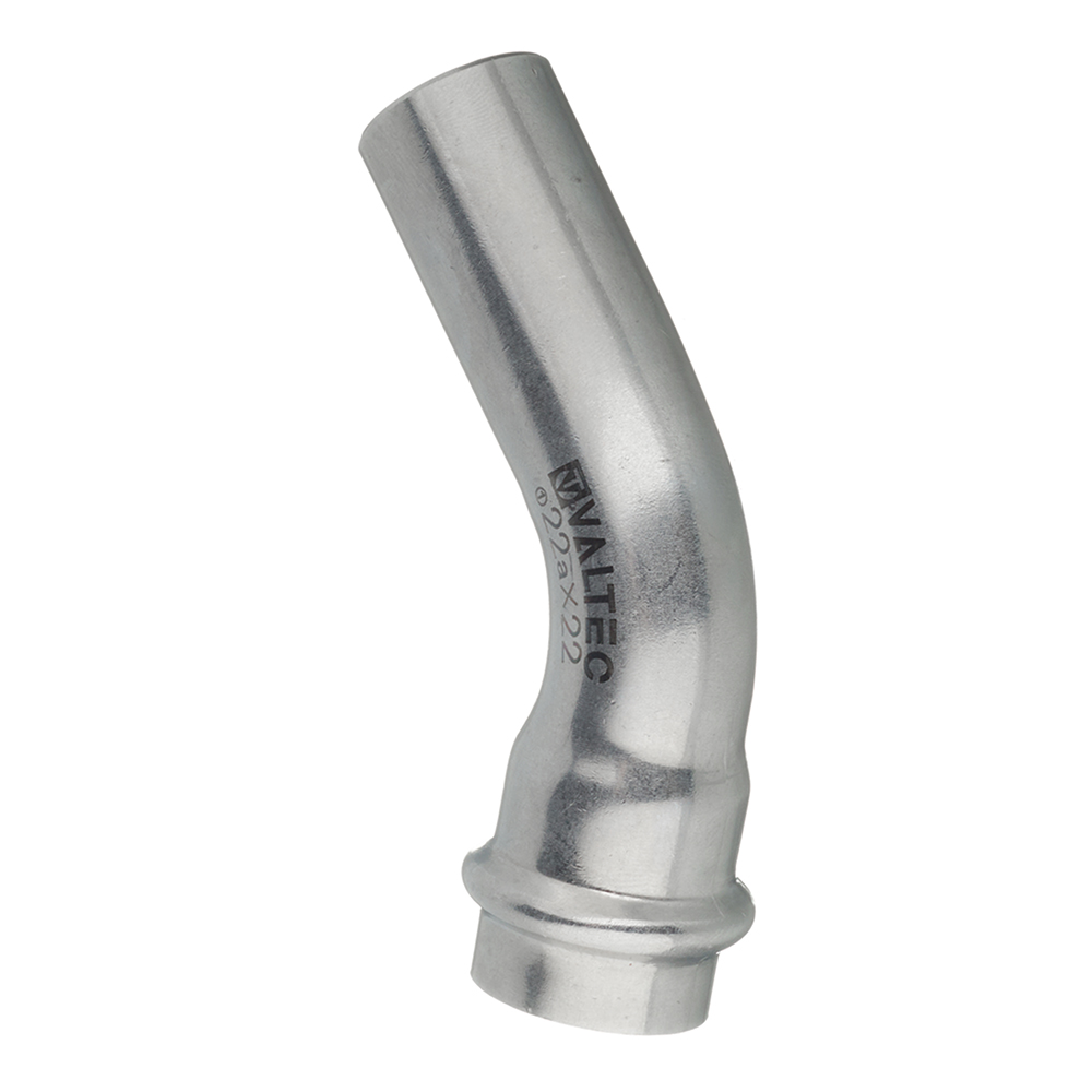 Угол VALTEC (VTi.958.I.002222) 45° 22 мм ВН нержавеющая сталь