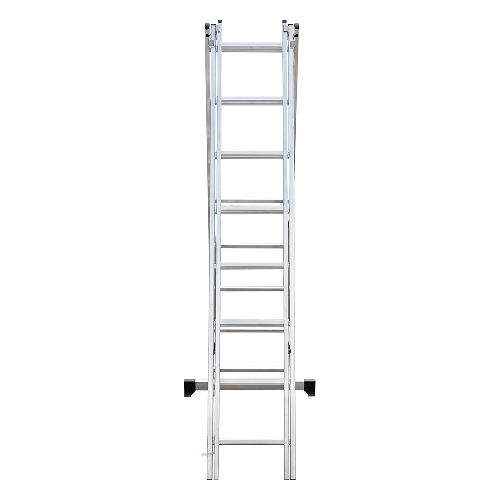 Лестница алюминиевая трансформер трехсекционная 8 ступеней Hesler бытовая