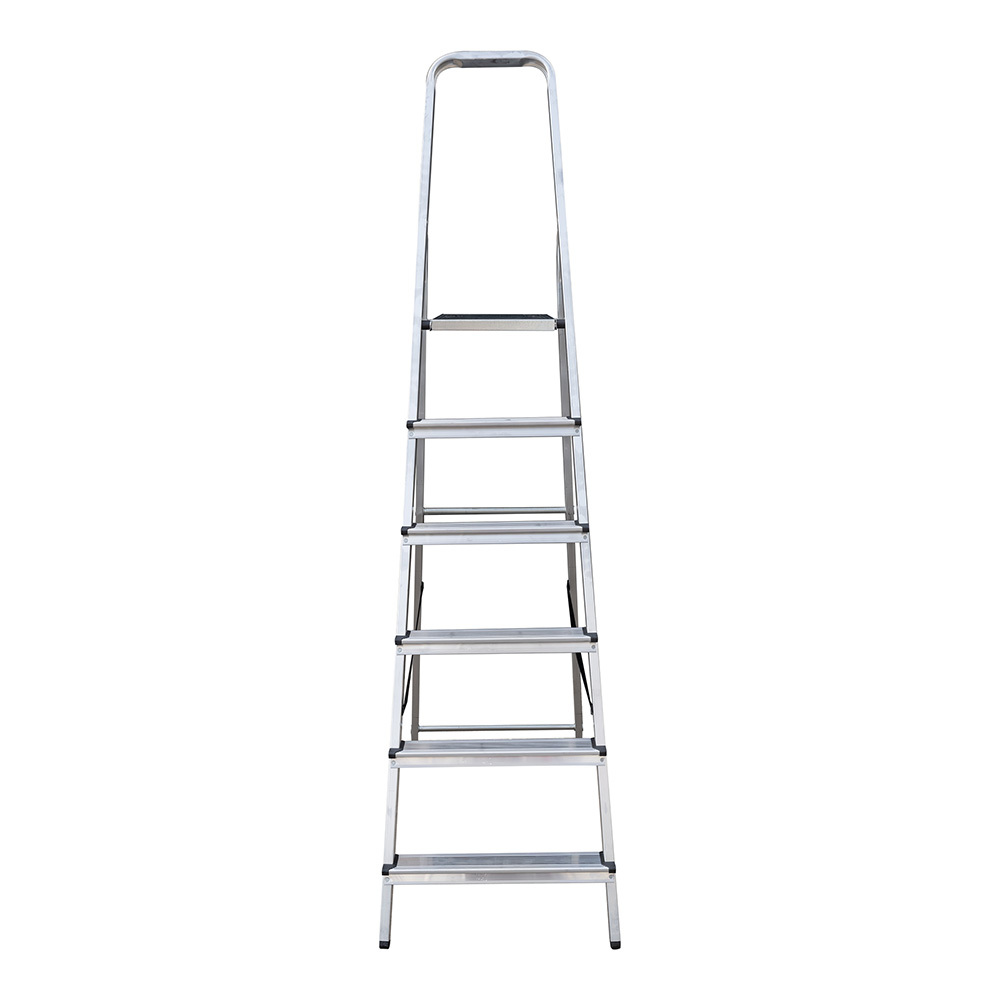 Стремянка алюминиевая 6 ступеней 80 мм 1,26 м Hesler