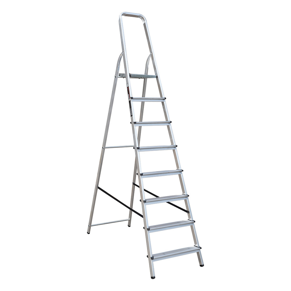 Стремянка алюминиевая 8 ступеней 80 мм 1,7 м Hesler