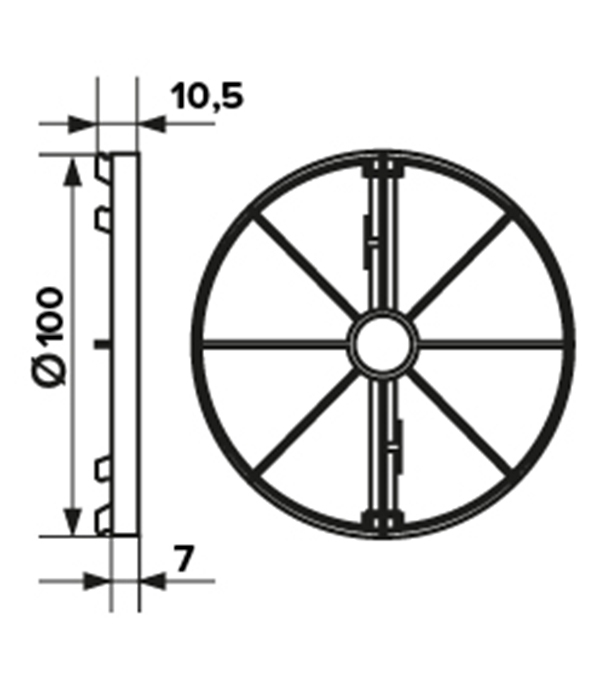 Клапан обратный Era пластиковый d100 мм